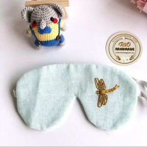 Hand embroidered linen sleep masks